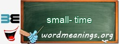 WordMeaning blackboard for small-time
